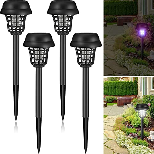Qualirey 4 Bug Zapper, Plastic,Retro Black Exterior,Purple, White Light - color: Retro Black Exterior,Purple, White Light