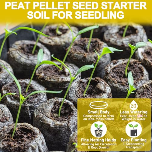Legigo 100 Pcs 36mm Peat Pellets for Seedlings, Seed Starter Soil Pods - size: 36mm