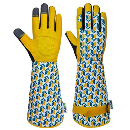Thornproof Rose&Cactus Gardening Gloves,Gauntlet Garden Glove,Gifts - color: Tuilp, size: X-Large (Pack of 1)