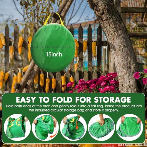 Leaf Collector with Extension Lawn Bags,Portable Pop Up Leaf Bag,Thickened Leafs Scoops,Reusable Yard Garden Bags for Leaves and Trash (2 Pack)