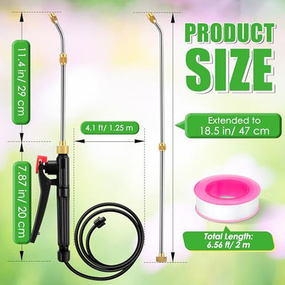 Enhon Extendable Sprayer Wand with Adjustable Nozzle, Filter & PVC Hose - size: 11.4 In