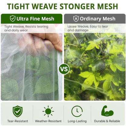 8x10Ft Ultra Fine 0.01 Inch Mesh Garden Netting Tiny Insect Protection - size: 8Ft x 10Ft