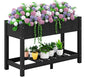 SERWALL Raised Garden Bed with Legs-Black - color: Black, size: 1 pack