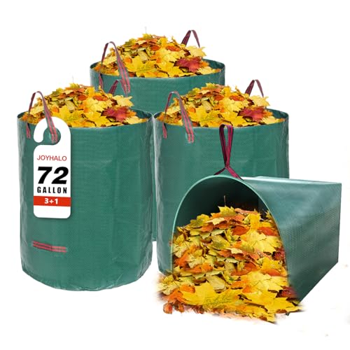 3 Pack 72 Gallon Leaf Bags Reusable with Dustpan Bag - color: Green-40&72 Gallons