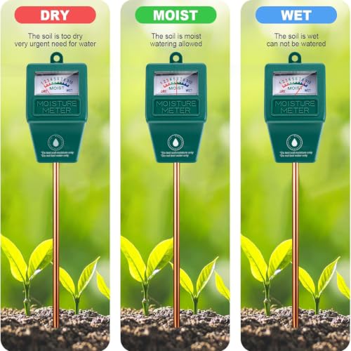 Antonki 2 Pack Soil Moisture Meter, Plant Water Meter Hygrometer