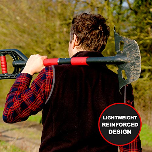 Roamwild Multi-Digger Garden Edger – Reinforced Fibreglass Light Weight Gardening Edging Tool with Edge Clearing Extra Wide Footplates & Unique Dual AIR Light Grip Technology & Root Saw Stump Cutter. - color: Edger
