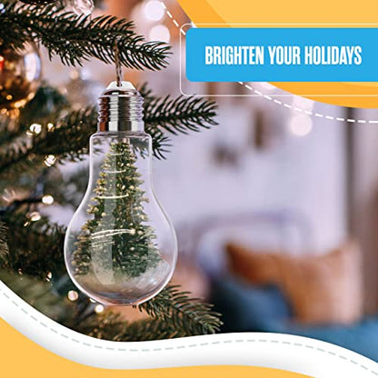 Plastic Light Bulbs, Fillable Light Bulbs, Containers, Clear, 200ML, 24PK - color: Silver, size: 200 ml