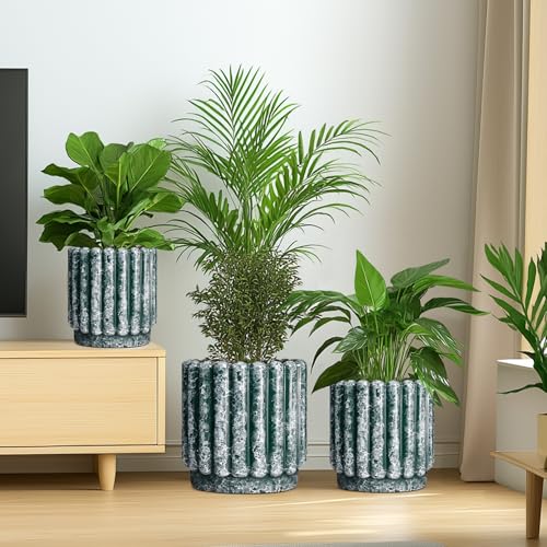 Ceramicfor Ceramic Flower Pot, 7.6 Inch, Green - color: Green, size: 7.6 Inch