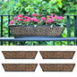 LaLaGreen Long Wall Planter (24 in, 4 Pack) Black Coco Liner Window Box - size: 24" (61cm) x 4 pack