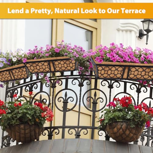 Legigo 2 Pack Rectangle Coco Liners for Planters- 24 Inch Window Box Liners - size: 24 Inch