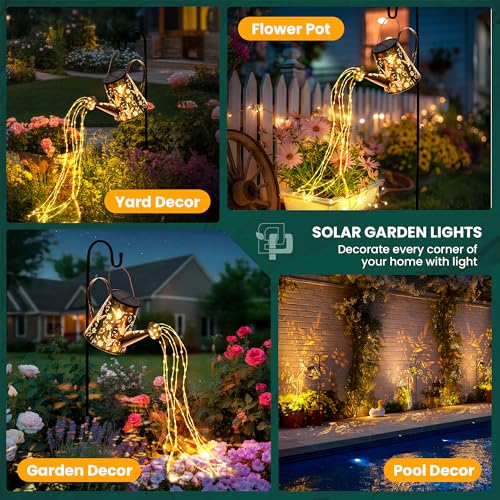 Solar Watering Can Hanging Lantern, Outdoor Decor Gift - size: Large - 1 Pack