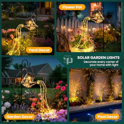 Solar Watering Can Hanging Lantern, Outdoor Decor Gift - size: Large - 1 Pack