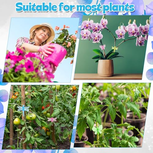 100Pcs Orchid Clips Butterfly Ladybug Plant Clips Orchid Support Clips