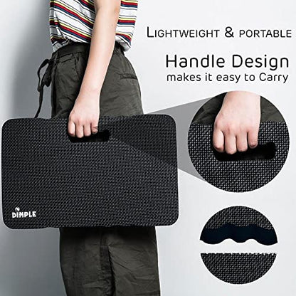 Dimple Kneeling Pad, High Density Thick Foam Comfort Kneeling Mats - color: Black, size: Single