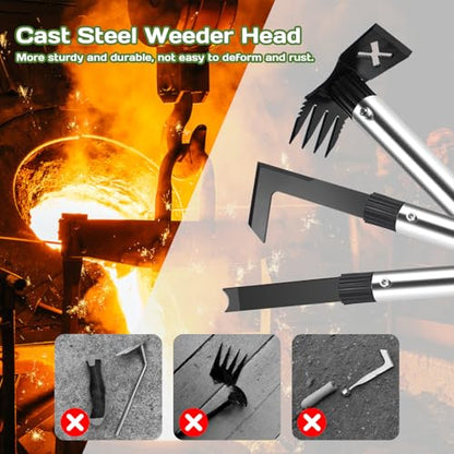 3 Pack Weed Remover Tool, Manual Weeders Set for Garden Cracks, Flower Bed - size: 16" Handle