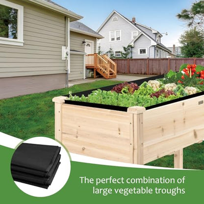 2Pcs 63X82 Inch Raised Garden Bed Liner, Non Woven Fabric Planter Box Liner - size: 63" x 83"-2pcs