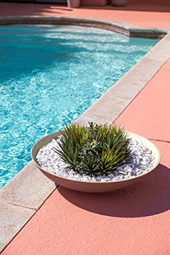 Veradek Mason Series Lane Bowl - Large Outdoor Bowl Planter - color: Sand, size: 8"H x 32"DIA