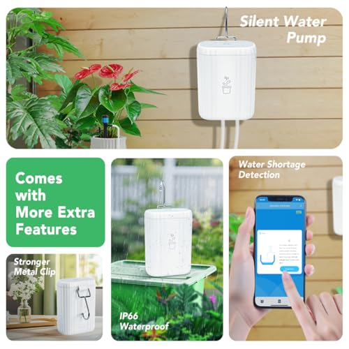 Smart Auto Drip Irrigation Kit for Potted Plants, 2.4GHz WiFi App Control