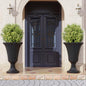 24" Tall Urn Planters Set of 2, Black Outdoor Planter for Porch - color: Black-petal