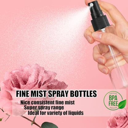 100Pack 2oz Spray Bottles 60ml Small Spray Bottle Bulk Fine Mist Sprayer - color: Clear, size: 2oz-100PCS