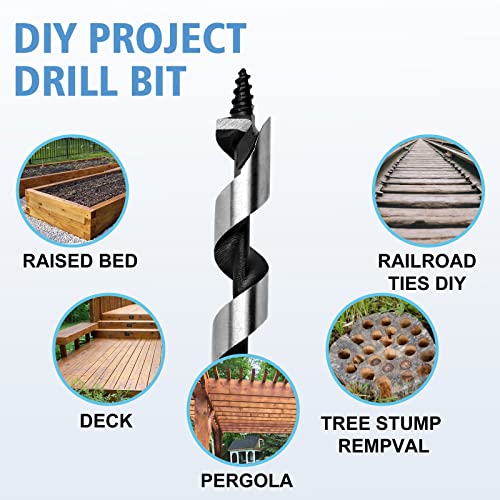 10 x 300mm (Slightly Larger Than 3/8" x 12") Wood Auger Drill Bit - 1pcs - size: 10x300mm (Slightly Larger 3/8 x 12")