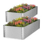 2 Pack Tall Corrugated Galvanized Steel Raised Garden Bed Outdoor, Metal Above Ground Garden Bed for Vegetables and Flowers, Rectangle Raised Beds for Gardening-6x3FT - size: 6x3FT