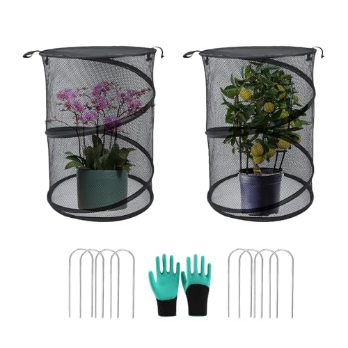 Pop Up Garden Rows Accelerator Plants Cover- Protect Vegetables,Seedlings and from Birds Insects for Raised Garden Beds and Vegetable Rows (2, Black) - color: Black