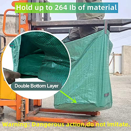 3 Pack 132 Gallons Reusable Yard Waste Bags with Lid Leaf Bags - style: 3pcs 132 gallons bags with lid