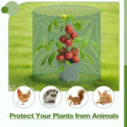 Plant Protectors from Animals with Extra Wide 24" Chicken Wire - 400" Long Complete DIY Metal Mesh Kit for Large Garden & Craft Projects - size: 24*400 Inch