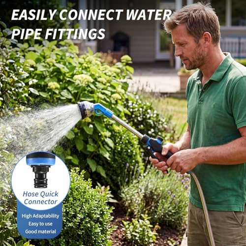 Hushee 2 Pack Garden Hose Wands 16'' Heavy Duty Metal Watering Wands