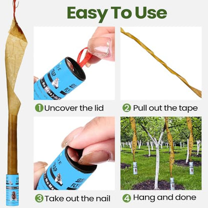 Qualirey 80 Pack Fly Strips Sticky Hanging Indoor Outdoor,Light Blue - color: Light Blue