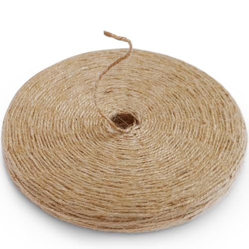 PerkHomy Garden Twine Strong Natural Jute 400 Feet Long Brown Twine for Gardening Tomato Climbing Plant Tie Floristry Crafts Gift Wrapping Packing Decor (Brown 2mm * 400feet) - color: Brown ( F ), size: 2mm x 400ft