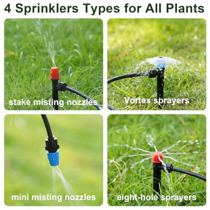 263FT Drip Irrigation System,Garden Watering Kit for Gardens,Potted Plants - size: 263FT