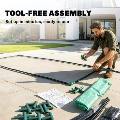 Outsunny 6' x 3' x 5' Portable Walk-in Greenhouse with PE Cover Green - style: PE