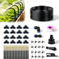 5/16" Drip Irrigation System 65 ft with 16-Pcs 360° Adjustable Copper Nozzles, Automatic Misting Watering System for Garden, Raised Beds, Greenhouse (65ft+16 nozzles) - size: 65ft+16 nozzles