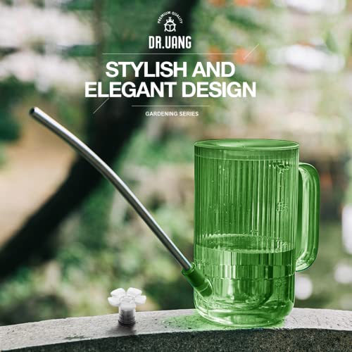 Small Watering Can Indoor Plants with Long Spout (1L, Green) - color: Green