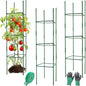 3 Pack 12" Up to 48" Adjustable Square Tomato Cage, Trellis Plant Support - size: 12" x 48"
