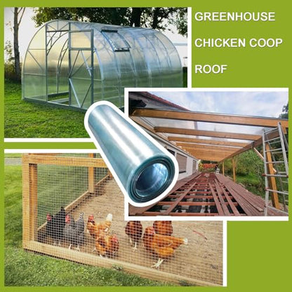 Polycarbonate Greenhouse Panels Clear Roofing Sheets 4x16ft - size: 4X16FT
