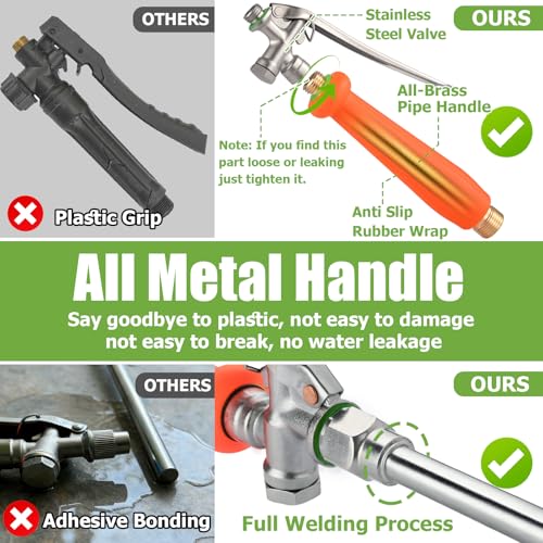 Sprayer Wand Replacement, 2 Pack 29 Inch All Metal Pump Spray Wand - color: 29 Inches Pump Sprayer Wand x 2PCS - Orange Handle