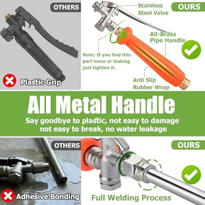 Sprayer Wand Replacement, 2 Pack 29 Inch All Metal Pump Spray Wand - color: 29 Inches Pump Sprayer Wand x 2PCS - Orange Handle