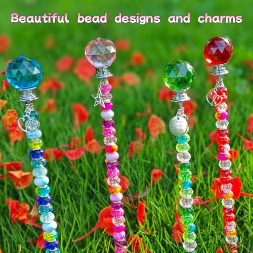 320Pcs Fairy Wand Garden Stake Beads Kit, Beaded Garden Stake Kit - color: Burst
