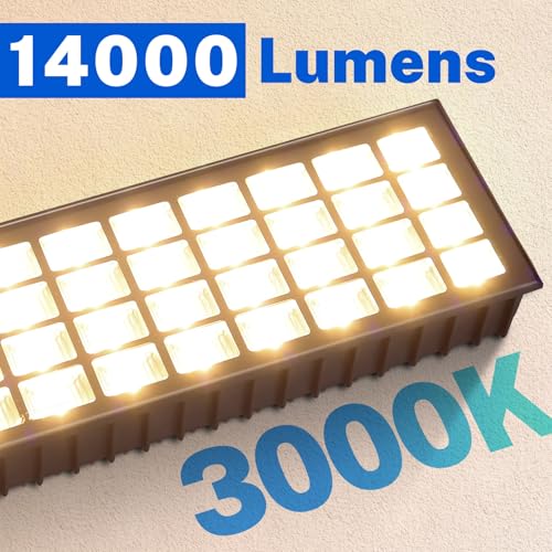 100W LED Shop Light, 3000K Warm White Plug in Garage Light IP66 Waterproof - size: Warm 1pcs