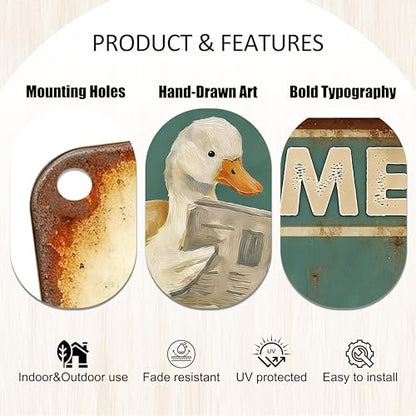 Welcome Please Seat Yourself Funny Goose Metal Sign 8×12 Inch - color: Bathroom C, size: 8*12inch