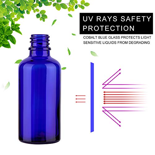 Hydior 2oz Glass Spray Bottles For Essential Oils, Blue, 3 Pack - color: Black Blue