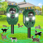 Solar Powered Ultrasonic Animal Repeller with PIR Sensor, 2 Pack - size: 2 Count (Pack of 2)