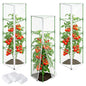 3Pcs 67"x12.6"x12.6" Garden Bird Netting for Triangle Tomato Cage - size: Triangle Cage Covers（Cover Only）