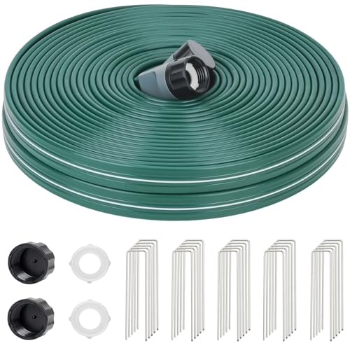 Sprinkler Soaker Hose 75ft for Garden Lawn, Watering Pipe with Holes, High-Efficiency Water-Saving Garden Irrigation System, Drip Hose Sprinkler - size: 75FT