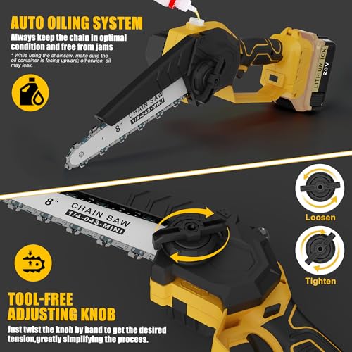 2-in-1 Cordless Pole Saw Compatible with Dewalt 20V MAX Battery (No Battery)