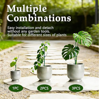 15Pack Adjustable Plant Support Pole,Garden Stakes for Climing Stackable (15)