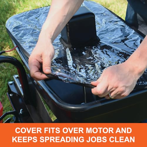 Agri-Fab Zero Turn Mower Electric Spreader, 125 lb Hopper Capacity with 12V Motor and Up to 12 Ft Spread Width